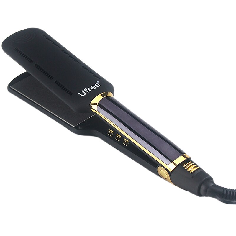 Straightening Irons Electric Hair Straightener Flat Iron Fast Warm Up Styling Tools: U40 Black / UK