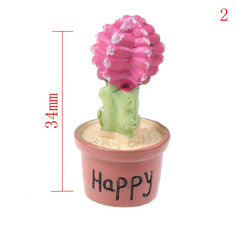 Dollhouse Succulent Plant Office Resin Desktop Birthday Flower Home Decor Craft DIY Miniature Ornament Furniture Toys: 2