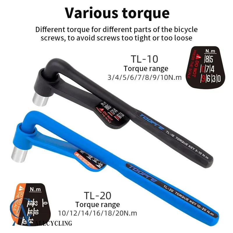 Llave dinamométrica portátil para bicicleta, juego hexagonal interno de 10-20NM, juego de herramientas de torsión de alta precisión, herramienta de reparación de bicicletas, multiherramienta