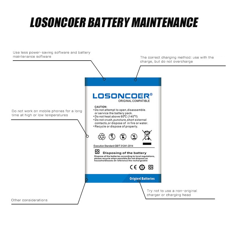 LOSONCOER 5000mAh for Ibasso DX220 Battery Hifi Player Lithium Polymer