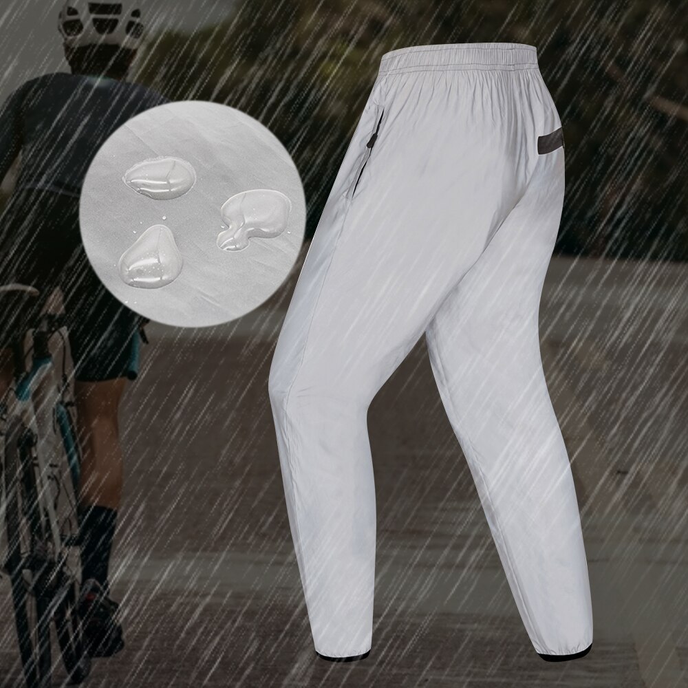 Men Reflective Workout Pants Outdoor Night Sports Active Pants for Cycling Running Walking Jogging