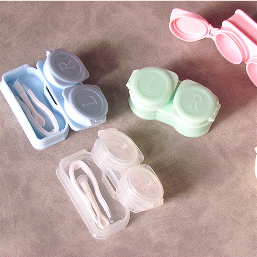 Estuche para lentillas portátil Kit para accesorios de viaje incluye pinzas conjunto de succión ABS Estuche para gafas Multicolor al por mayor