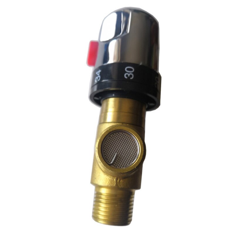 Brass Thermostatic Mixing Valve Silver Plating Bathroom Faucet Temperature Mixer Control Thermostatic Valve Improvement MJ911