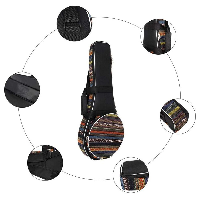 Hk. Lade Mandoline Tas Zachte A & F Stijl Mandoline Gig Bag Met Verdikte Katoen Padding-Handvat & Schouder band