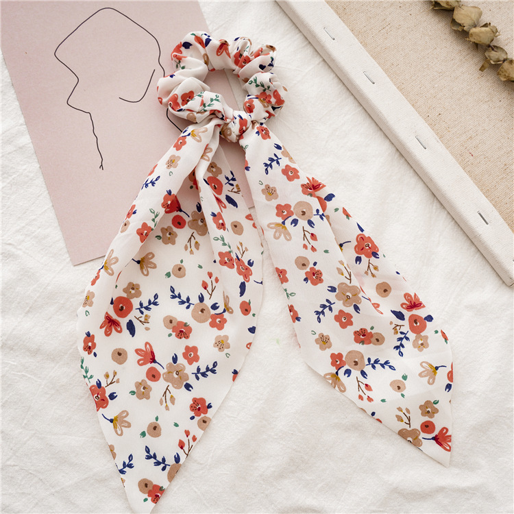 estampado de leopardo lazo largo de satén cinta cola de caballo bufanda lazo para el cabello Scrunchies mujeres niñas bandas elásticas para el cabello accesorios para el cabello