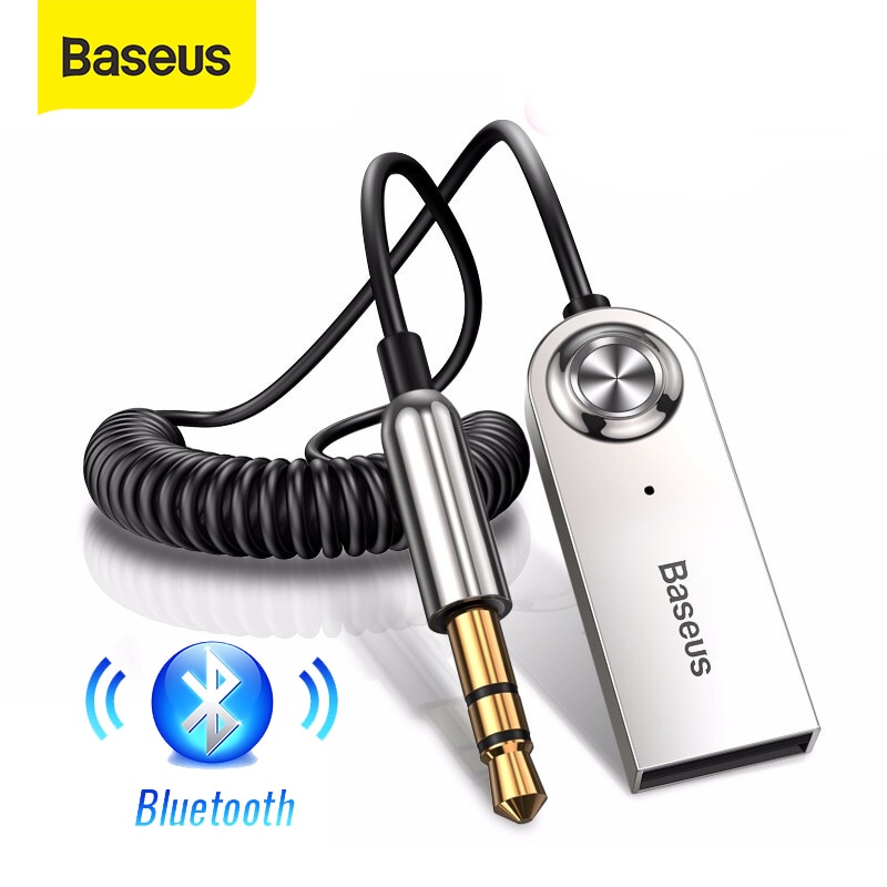 BASEUS – Adaptateur Bluetooth 3.5 pour voiture, haut-parleur, récepteur USB, jack 5.0 mm, kit mains libres, transmetteur audio et musique