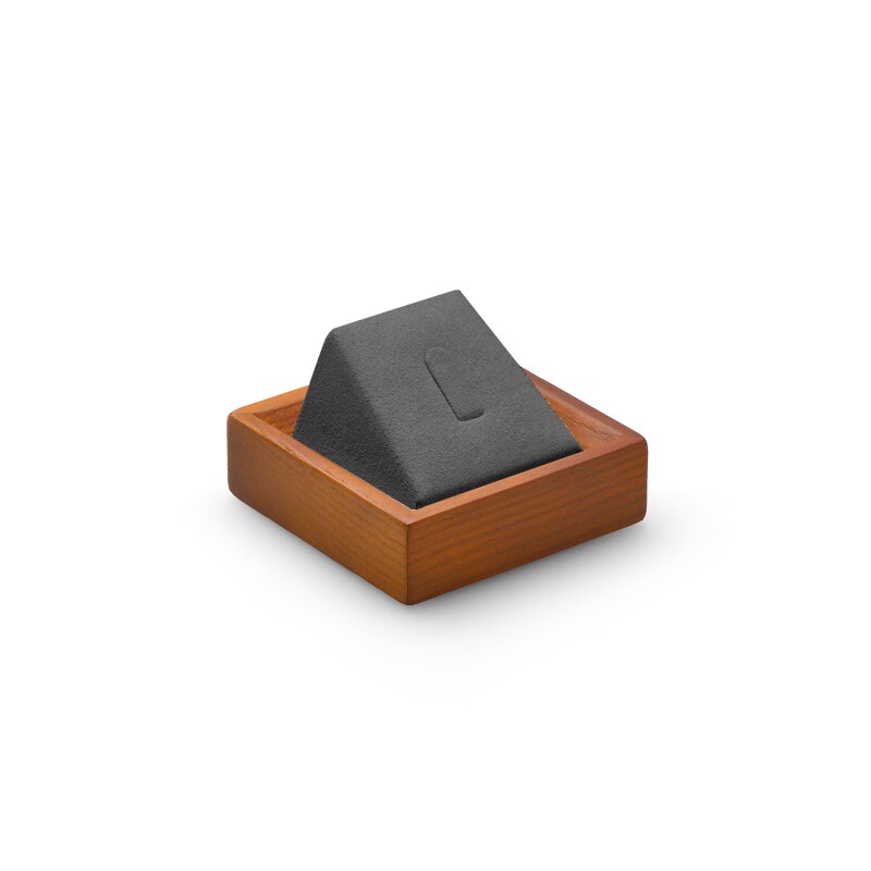 Oirlv, conjunto de soporte para presentación de joyería, anillo de madera, collar, bandeja de exhibición, brazalete, soporte organizador de joyas, estante gris multifunción: ring display