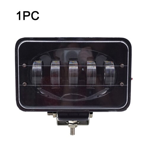 Barra de luces Led para coche foco de luz de trabajo de 6 pulgadas, 50W, 12V, 24V, lámpara de conducción por inundación para camión, remolque, SUV, camioneta, barco, 4x4, Moto: 1pc black