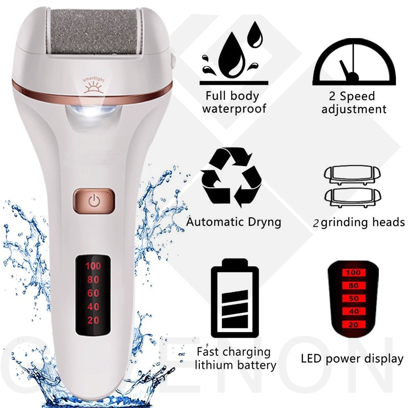 Electric Foot File Two-Speed Adjustment Pedicure Tools Dead Skin Callus Remover USB Foot Grind Machine Portable Foot Care Tool