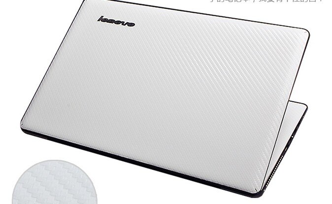 Laptop kulfiber vinyl skin sticker cover til lg gram 15 z 990 15.6 ": Hvid kulfiber