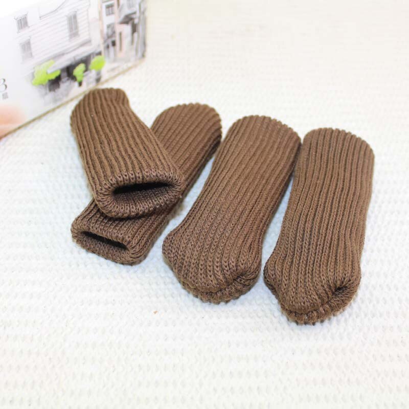 4 pçs gato pata mesa pé meias cadeira perna capas protetores de chão antiderrapante tricô meias para móveis desenhos animados decoração de casa: 7