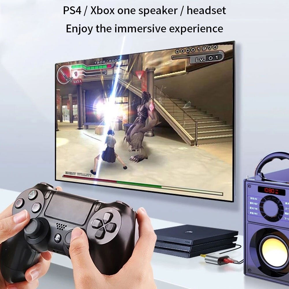 Portable Optische Digitale Stereo Audio Spdif Toslink Coaxiale Signaal Naar Analoog Converter Dac Jack Rca Versterker Decoder Adapter