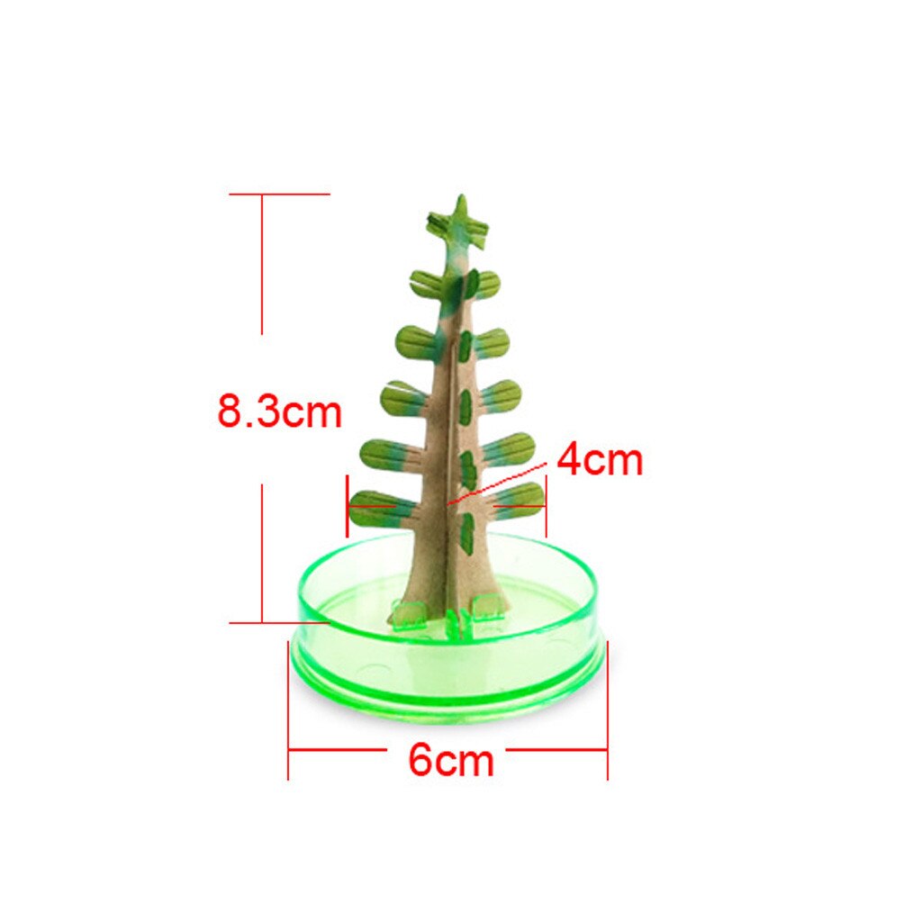 Magic Growing Christmas Tree DIY Magic Growing Tree Your Own Fun Xmas Toy 8.3×6cm 10ml Magic Tree Green Yellow Red