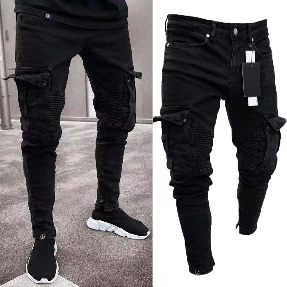 Lange blyantbukser ripped jeans slanke forårshul mænds tynde skinny jeans til mænd hiphop bukser tøj tøj