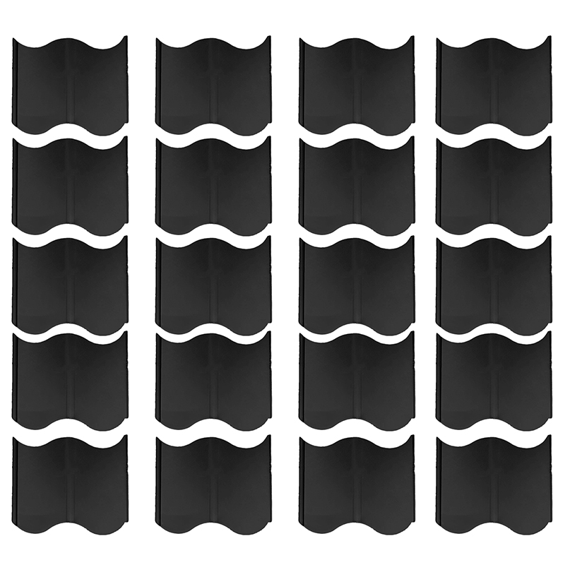 20 Pcs Plastic Garden Border Edging Fence Path Courtyard Lawn Edge Plant Panel Wall Gravel Border Fencing Set Tools Home: Black