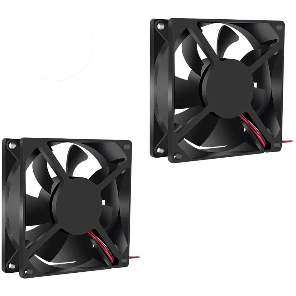thumbnail interactive-video image 1 of Uxcell 80mm X 80mm X 25mm 12V DC Cooling Fan – Long Life Sleeve Bearing – Computer Case Fan 1 of 2