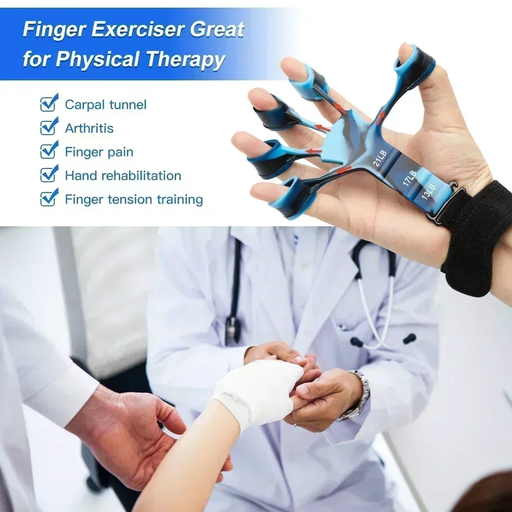 Entrenamiento y ejercicio 6 resistencia expansor de mano agarre de dedo deporte gimnasio accesorios de entrenamiento entrenamiento y ejercicio Gripster Fitness