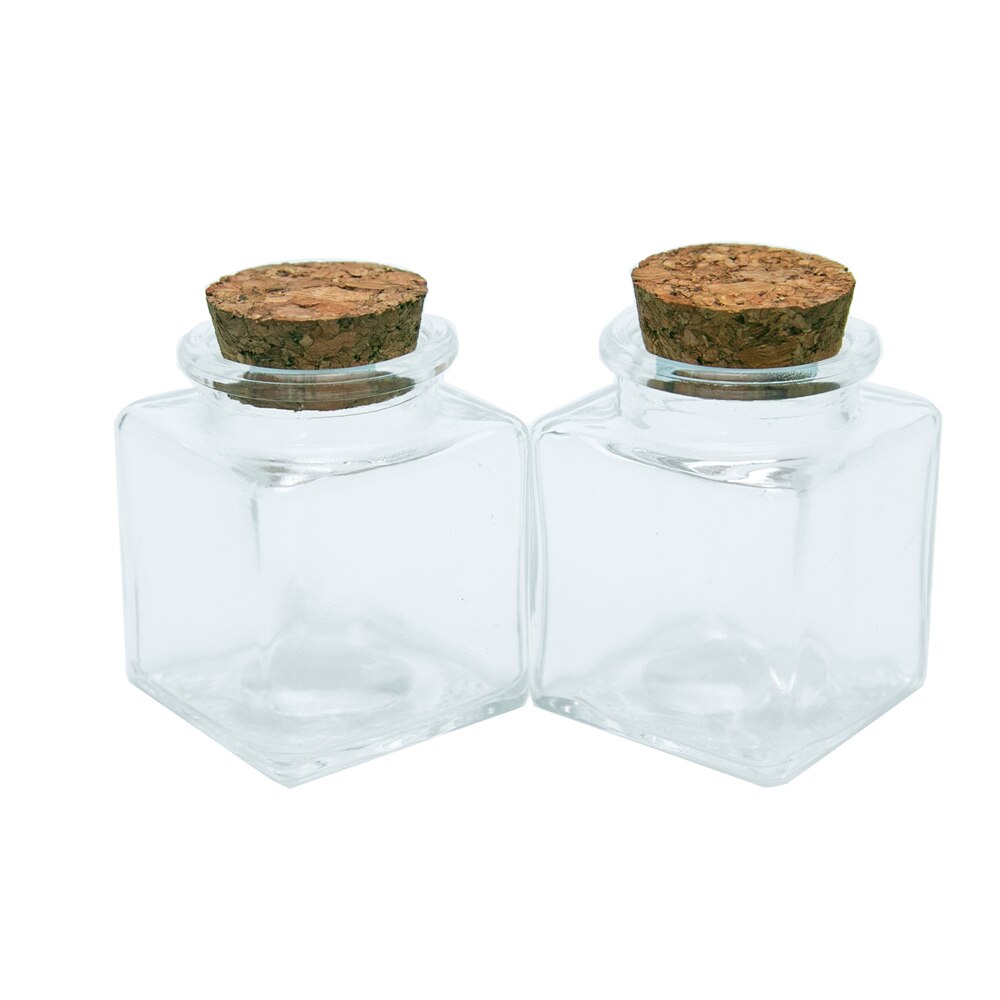 24 kpl mini 50ml nelikulmainen lasipullo korkilla tyhjät kirkkaat nelikulmaiset litteät pullot glycyrrhiza makeiset elintarvikelaatuinen sinetti 50cc purkkipulloa