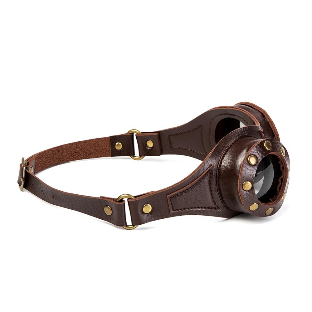 Gear duke retro motorcykel glasögon glasögon vintage moto klassiska glasögon för harley pilot steampunk atv cykel koppar hjälm