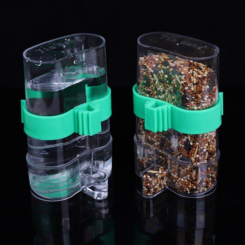 Can Store Water for Gravity Bird Feeder Food Water Feeding Automatic Drinker Parrot Pet Dispenser Hanging Cage Clip Pet Supplies