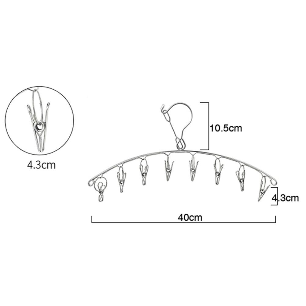8/10/20 Pegs Stainless Metal Laundry Socks Washing Clothes Hooks Airer Outdoor Home Bath Dryer Rack Hanger