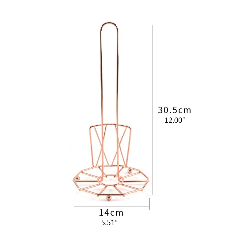 Toilet Tissue Stand Vertical Paper Towel Rack Movable Roll Paper Holder Plastic Wrap Holder for Kitchen Countertop