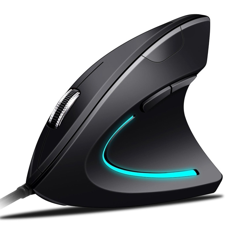 6-Keys USB Wired Vertical Mouse Universal Ergonomic Optical Mouse 800/1200/2000/3200 DPI for PC Laptop