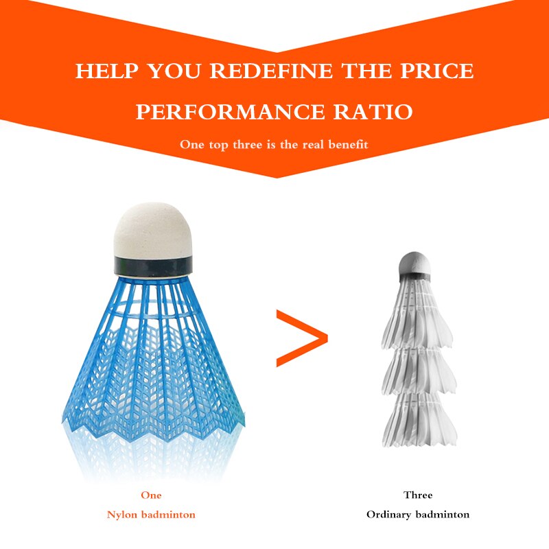 6Pcs/Set Colorful Badminton Balls Nylon Outdoor Sport Accessories Gym Fitness Balls