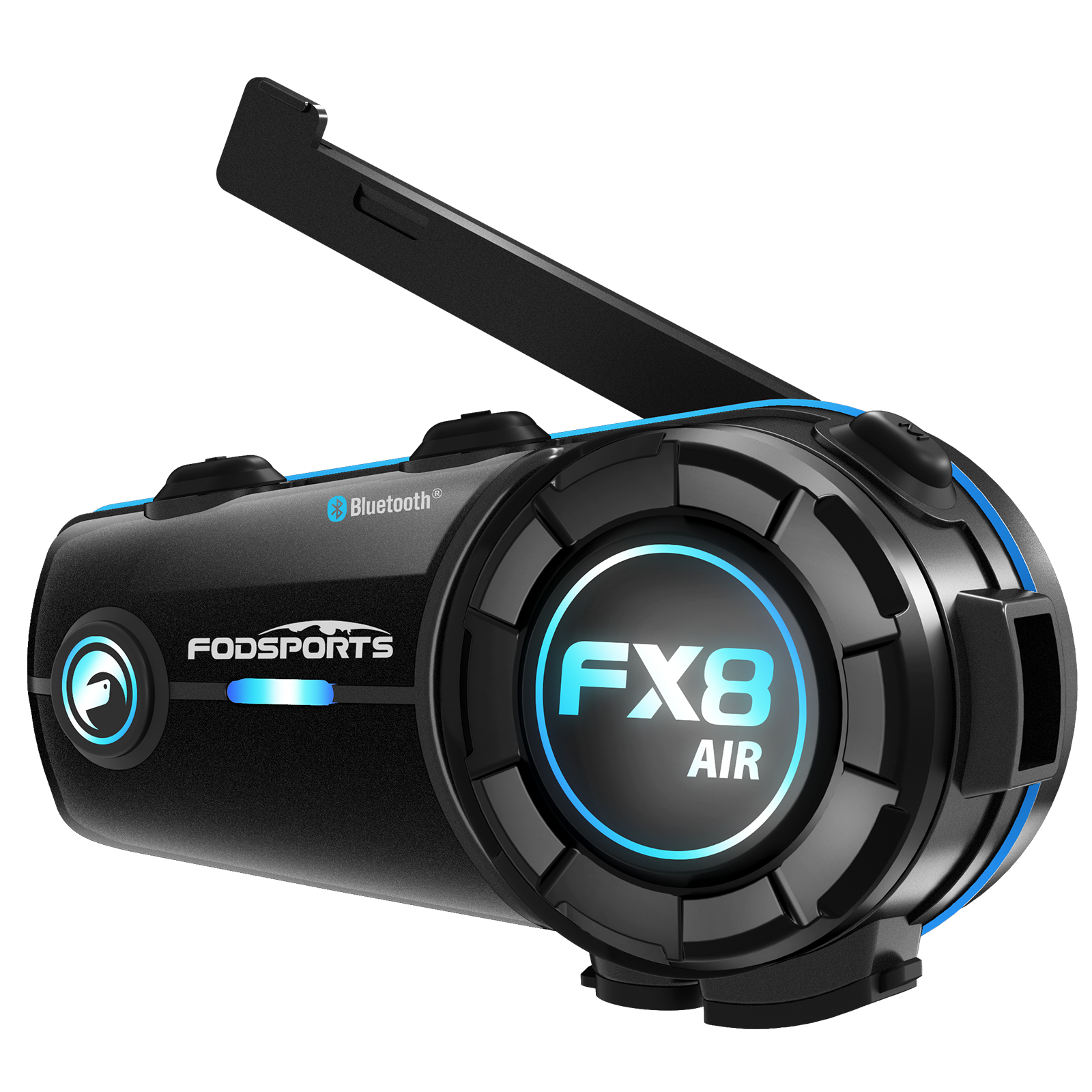 Fodsports FX8 Luft-Gegensprechanlage für Motorradhelm-Headset, 2-Fahrer-Bluetooth-Lautsprecher, Kopfhörer