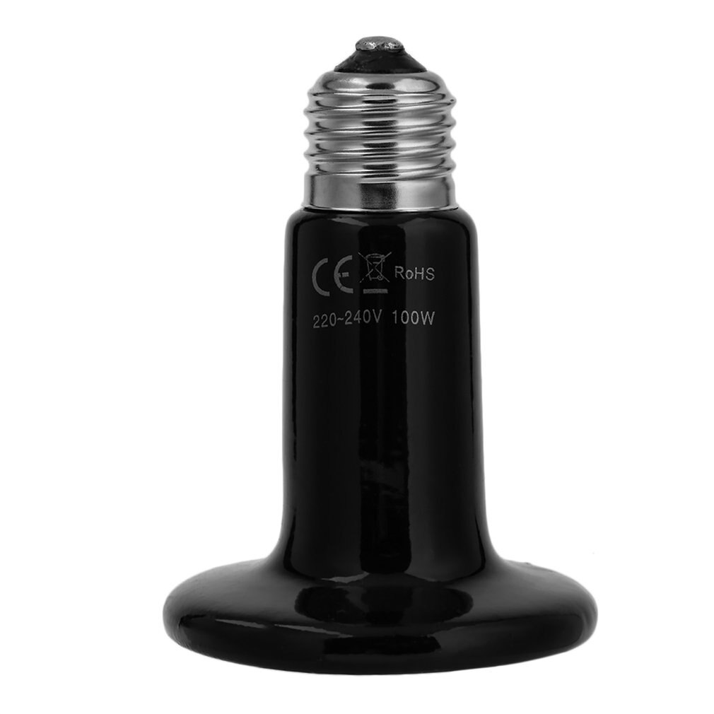 Lampada riscaldante in ceramica animale domestico 25W 50W 75W 100W 150W 200W lampadina emettitore di calore IR 220-240V lampada riscaldatore lucertola serpente tartaruga: 100w