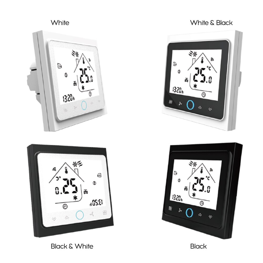 WiFi Smart Thermostat Two /Four Pipe Voice Intelligent Room Thermostat Programmable Temperature Controller for Air Conditioner