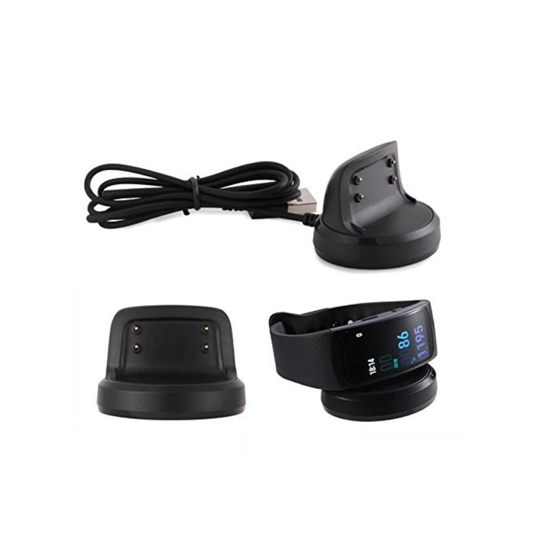 USB Dock chargeur adaptateur support câble de charge cordon pour Samsung Galaxy Gear Fit 2 R360 / Fit2 Pro R365 Bracelet intelligent Bracelet