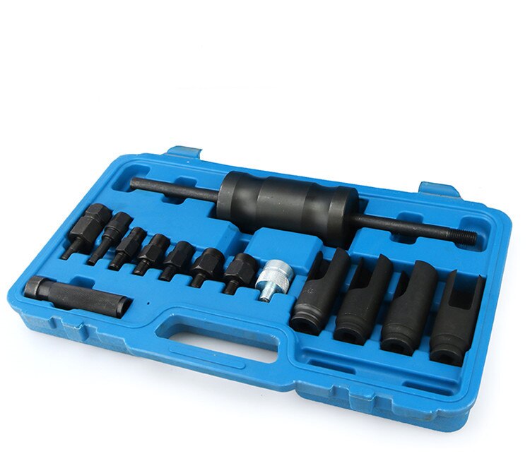 14 Pcs Injection Puller Extractor Kit Tool For Bosch Delphi Deso Siemens Diesel Injector Remover Common Rail Adaptor