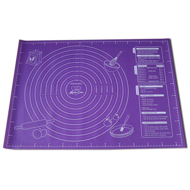 45X60 Cm Non-stick Siliconen Pad Bakplaat Cupcake Dessert Zeep Rolling Kneden Mat Bakken Mat Met schaal Gebak Fondant Mat *