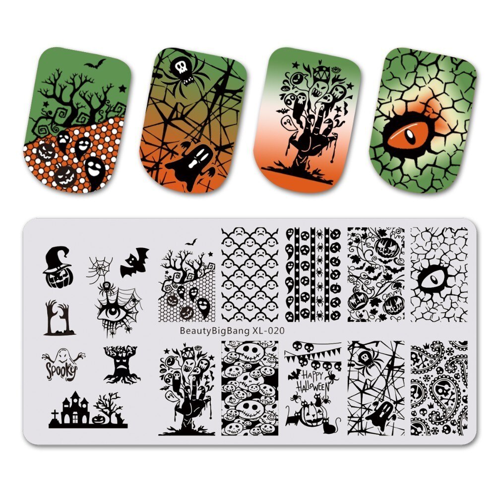 Beautybigbang leimauslevyt englanniksi sanat ab  c 6*12cm ruostumaton teräs kynsitaide leima manikyyri työkalu stensiili muotti kynsilevy: Xl -020