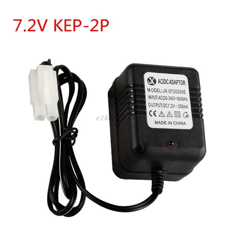 Bærbar smart laderadapter til 7.2v ni-cd ni-mh batteri med ket -2p plugg til fjernkontroll bil leker: En