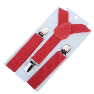 1Pc Soild Kleur Kinderen Riem Verstelbare Bretels Baby Jongens Meisjes Bretels Clip-On Y-Back Braces Elastische kids: Red