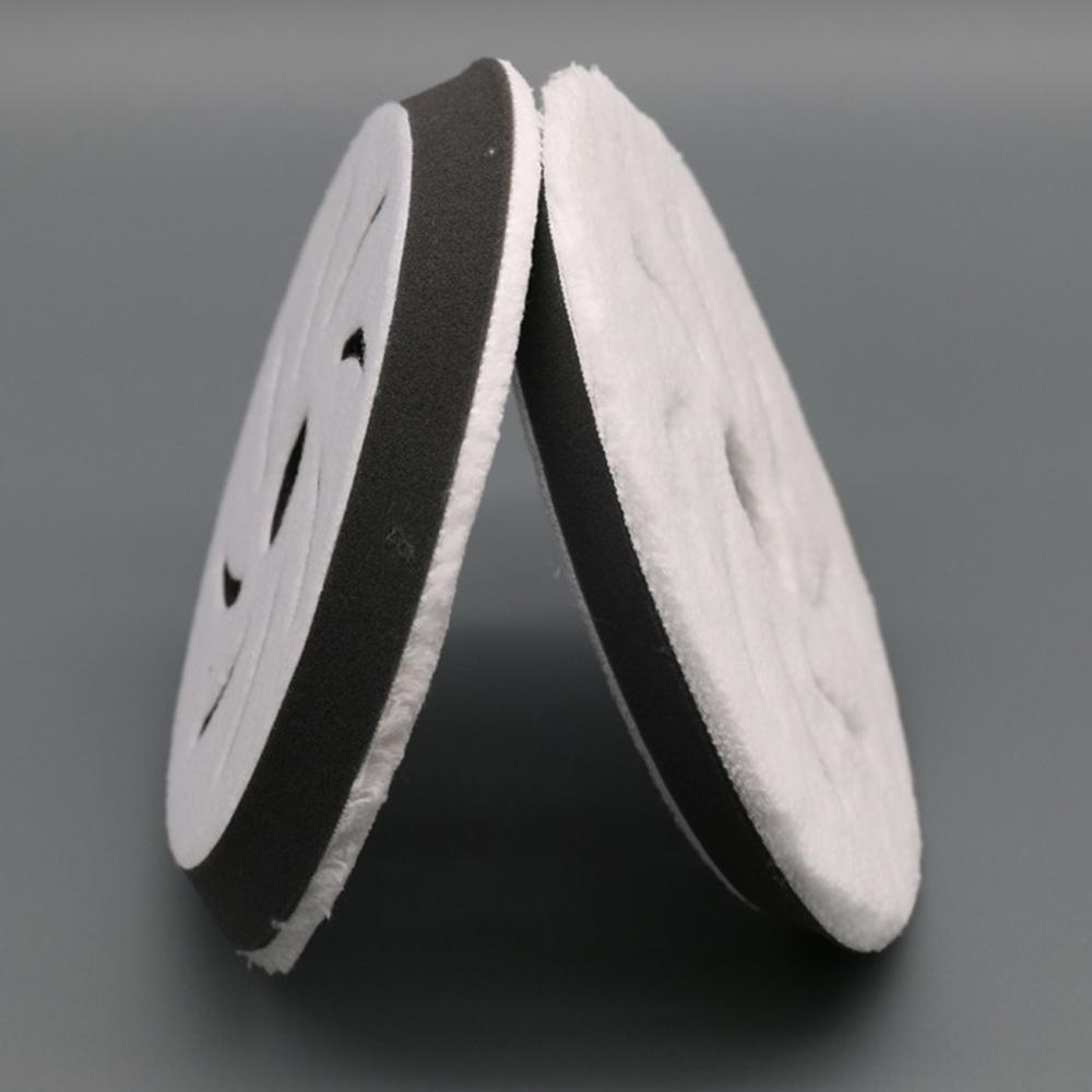 Almohadillas de pulido de microfibra para coche, almohadillas de pulido con rueda de fieltro para el cuidado de limpieza del automóvil, 5/6 pulgadas