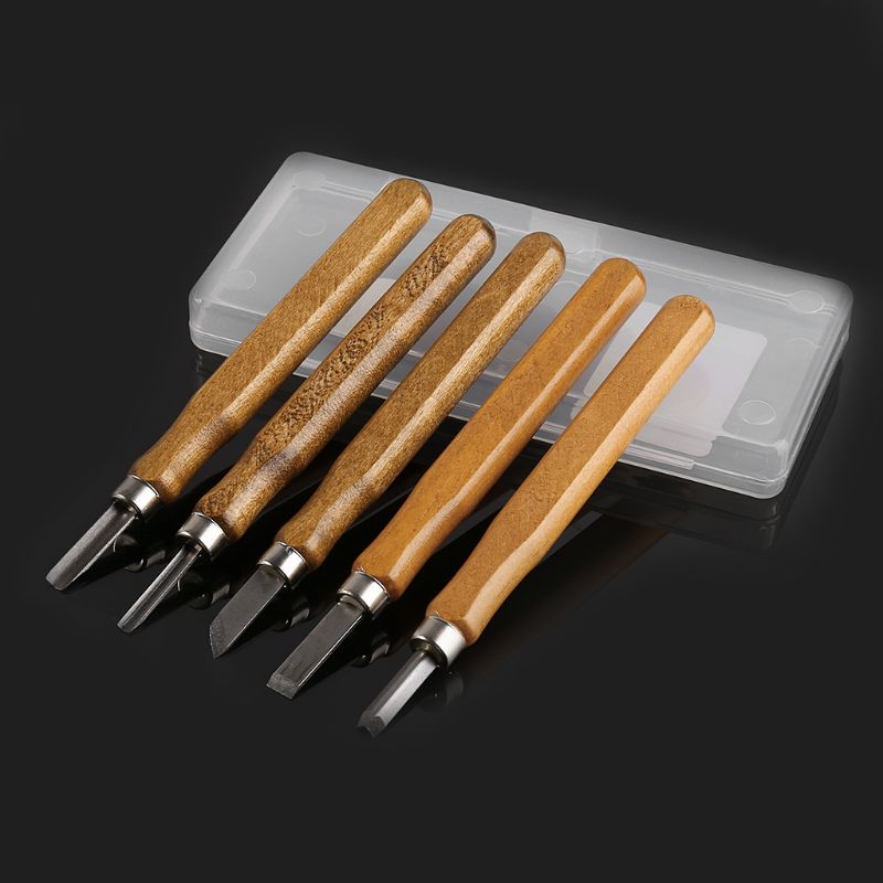 5pcs/set Wood Carving Hand Chisel Tool Set Woodwor... – Vicedeal