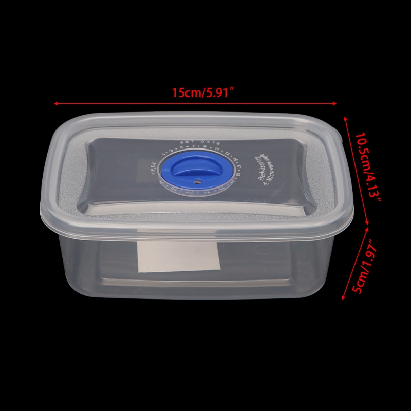 Plastic Transparent Reusable Food Storage Container Lunch Box Airtight Seal With Lid Food Storage Container: 02