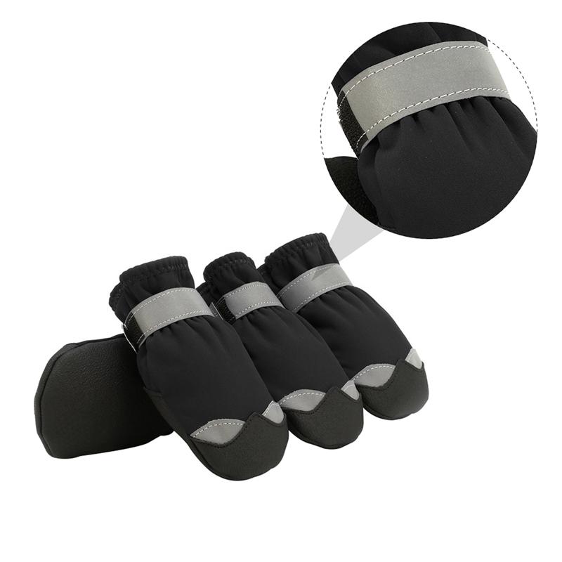 4pcs Dog Boots Winter Dogs Paw Protection Waterproof Anti-Slip Paw Protectors