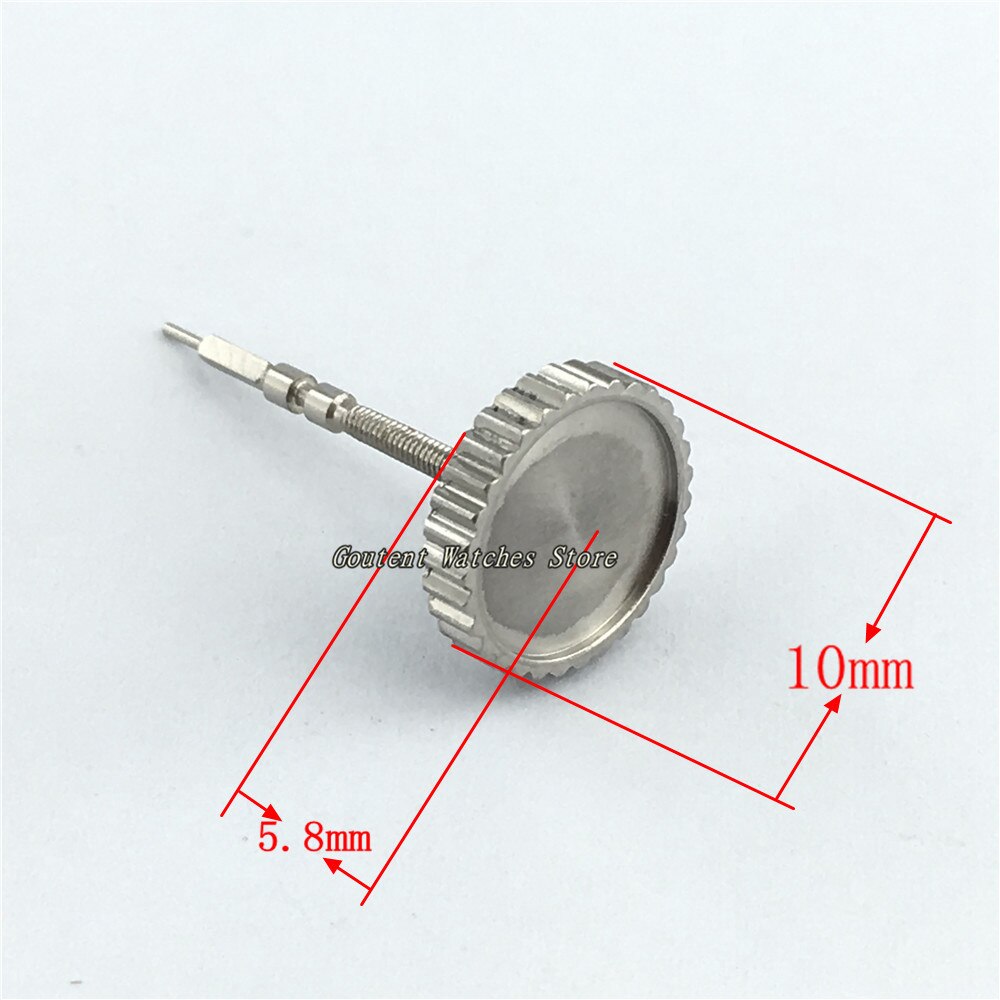 Stainless Steel Watch Crown+Stem Fit ETA 6497 6498 Seagull ST36 Movement Men's Watch: No.6
