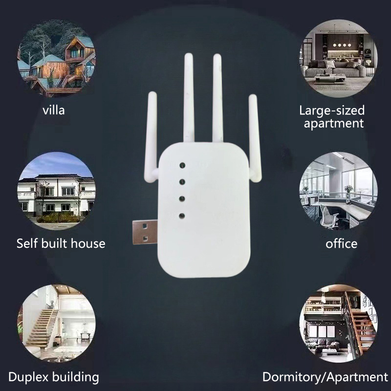 1PC WiFi Router Long Range Signal Booster Router 300Mbps Wireless Repeater 2.4G WiFi Signal Extender Amplifier