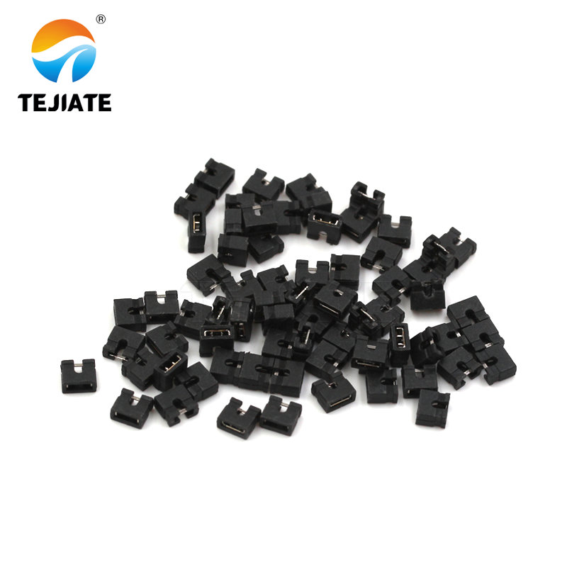 Capuchon de cavalier, 100 pièces, capuchon de court-circuit, espacement 2.54mm, noir, jaune, bleu, rouge, bloc de court-circuit, capuchon de connecteur à broche, capuchon à longue poignée: Ivoire