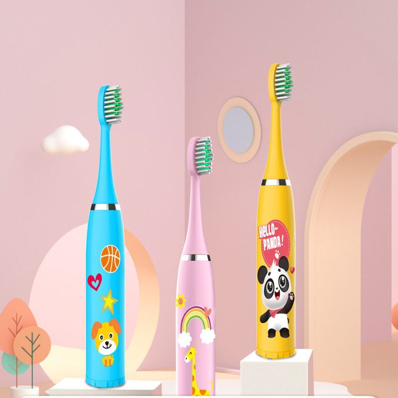 Children Electric Toothbrush Heads Smart Electric Teeth Brush Battery models/Rechargeable Replacement Brush Heads Kids
