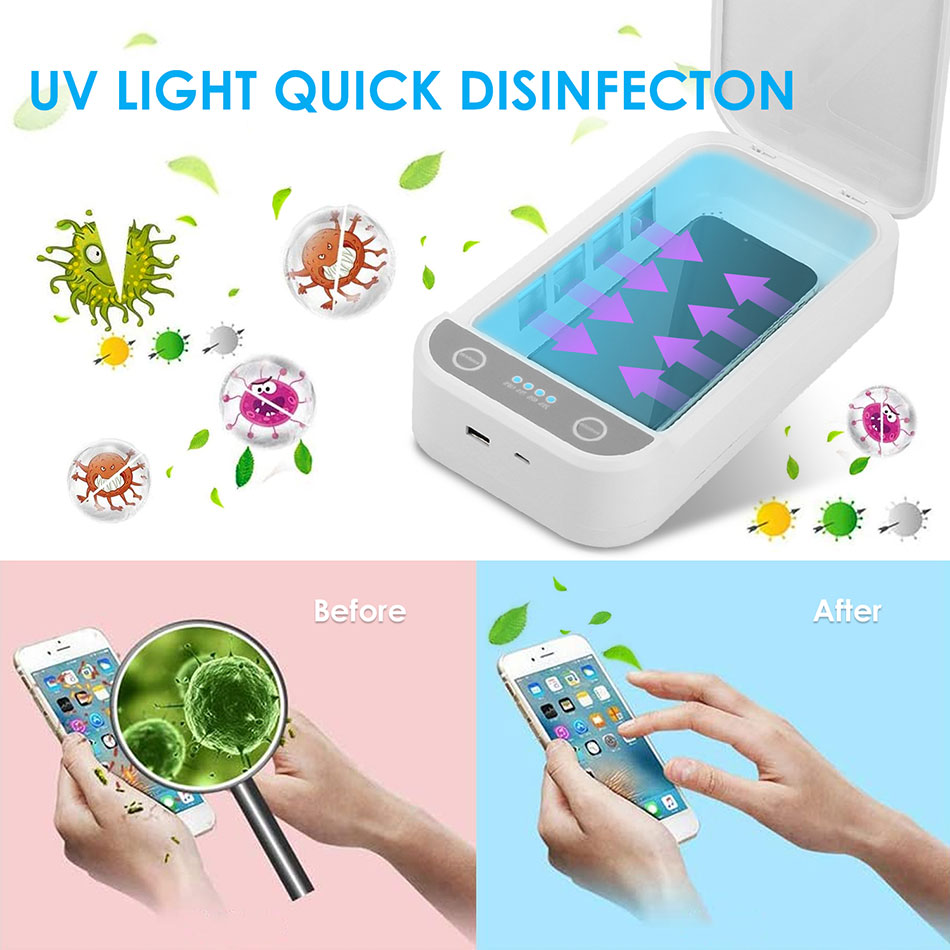 Smart UV Sterilizer Box Personal Disinfection Cabinet Nano-Coated Mobile Phone Mask Ultraviolet Sterilizer UV Phone Sterilizer