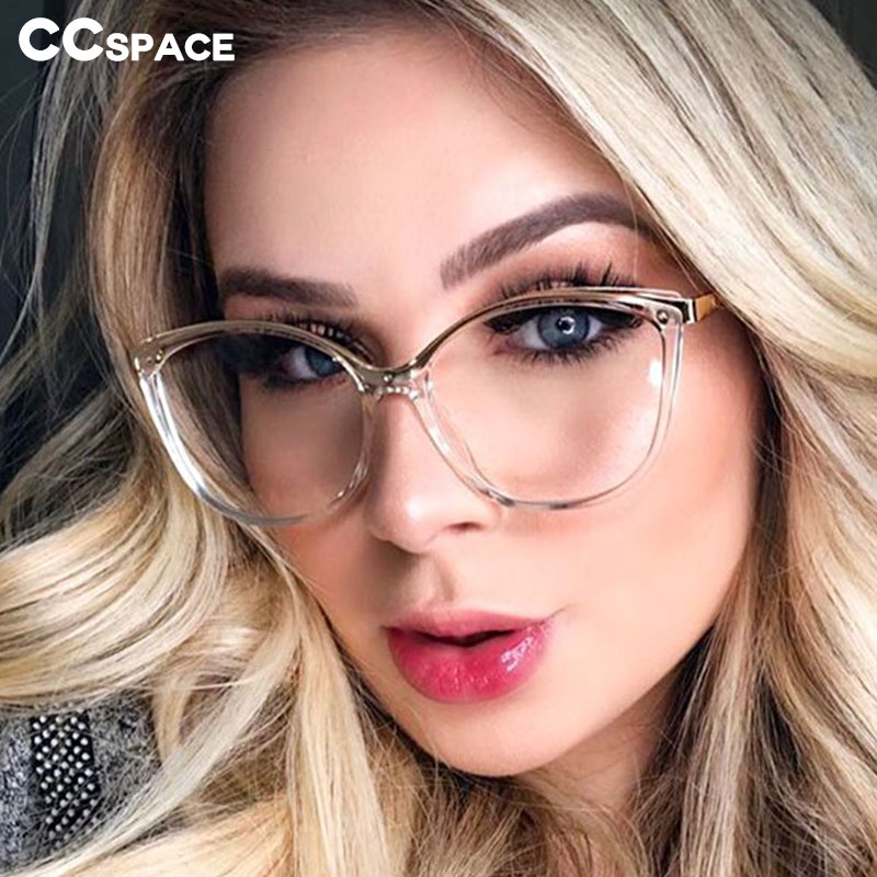 48052 Plastic Titanium Cat Eye Retro Glasses Frames Ultralight Men Women Optical Computer Glasses