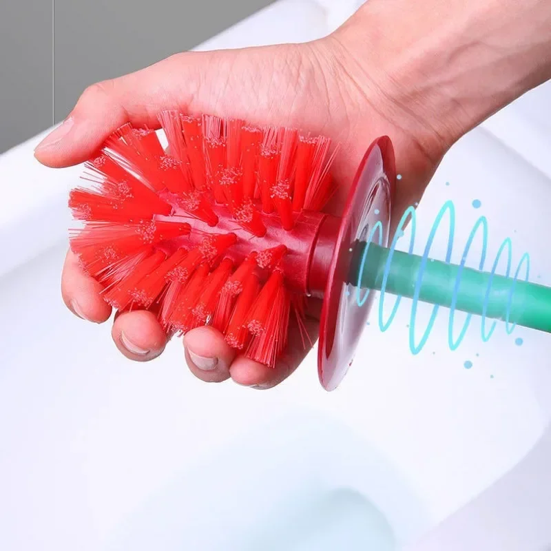 Ensemble de support de brosse de toilette rouge, accessoires de salle de bain, et charmant, sans forme