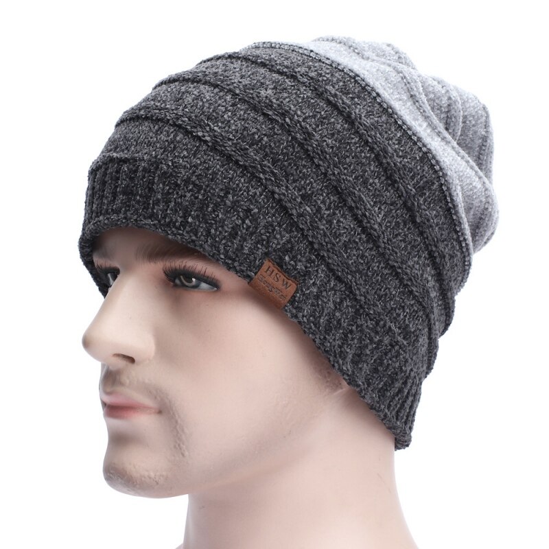 Damen herren beanie totenkopfmütze fleecegefütterte warme strickmütze radmütze skimütze outdoor-sportmütze baggy slouch mütze