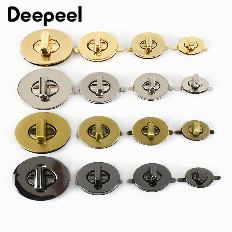 Deepeel 2 zestawy metalowe zamki Twist do torebek torebka zamknięcie blokada zatrzaski torebka zapięcie klamry akcesoria do rękodzieła DIY skóra Craft